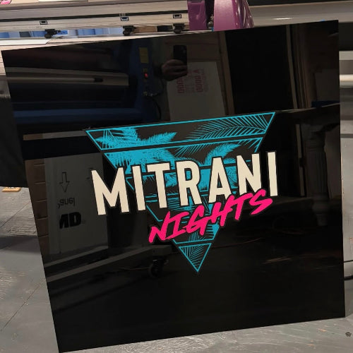 Acrylic Sign w/2D Print