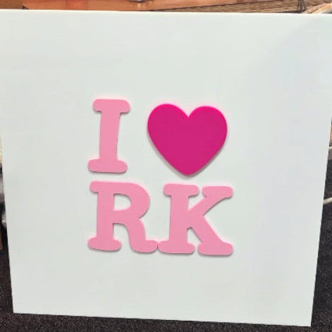 Acrylic Sign w/3D Print